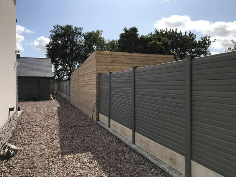 PVC Grey Gravel Board 1.83m x 300mm Swansea | Maintenance Free Fencing ...