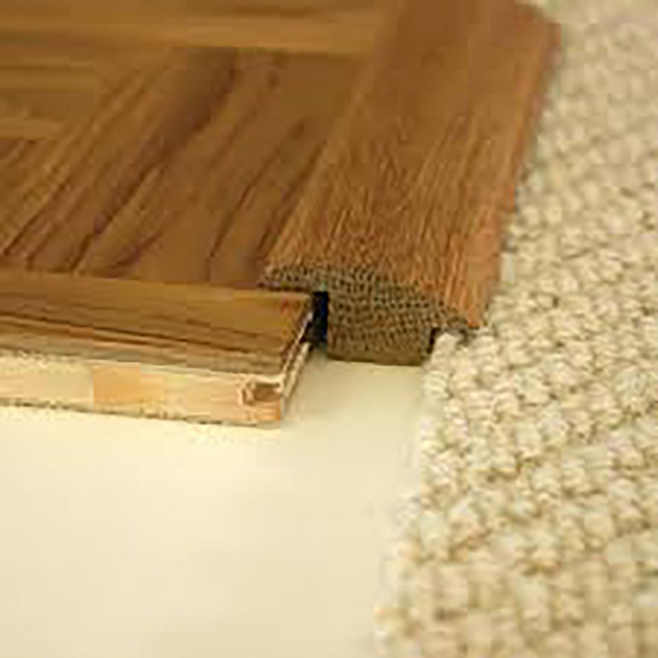 FLOOR TRIM 2.4m Solid Oak Carpet Trim - Unf