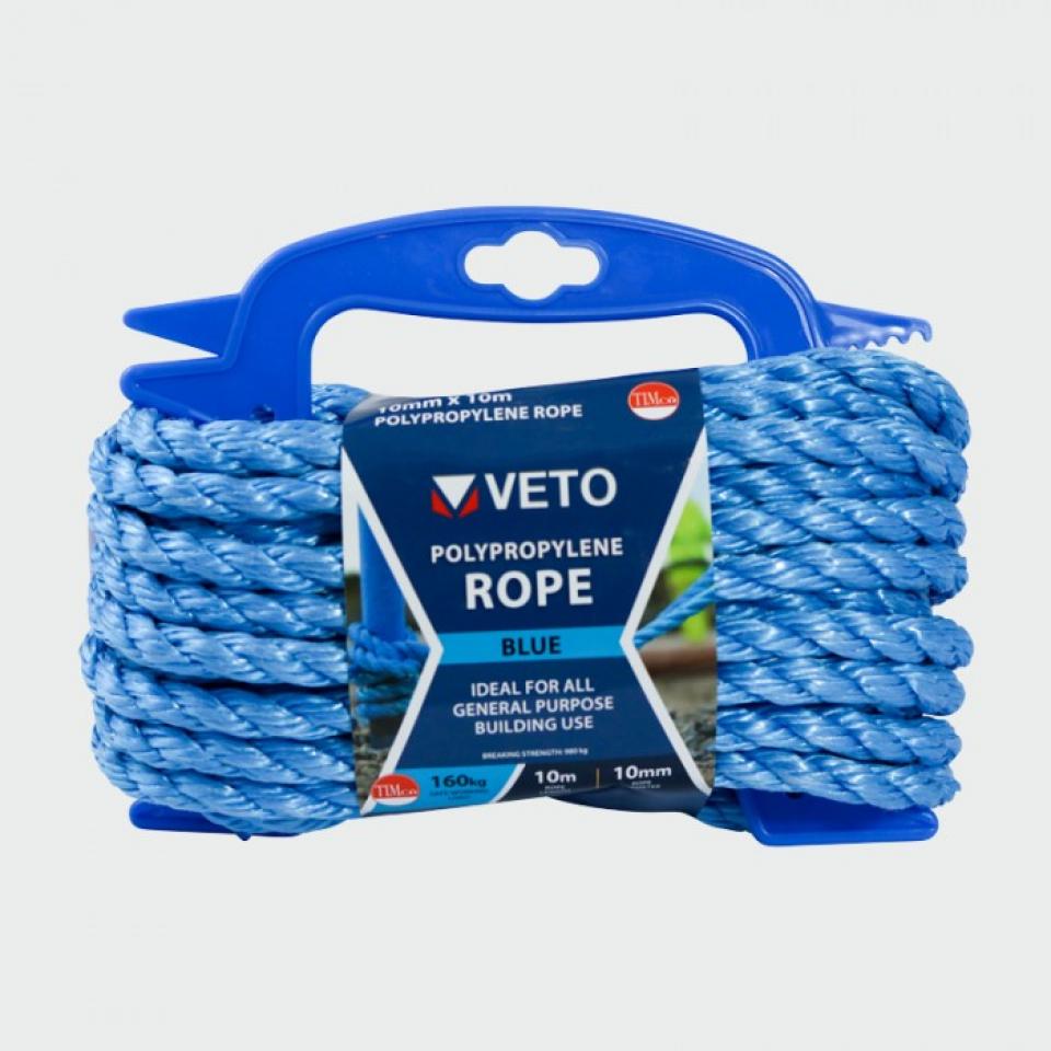 Blue Poly Rope Winder - 10mm by 10m
