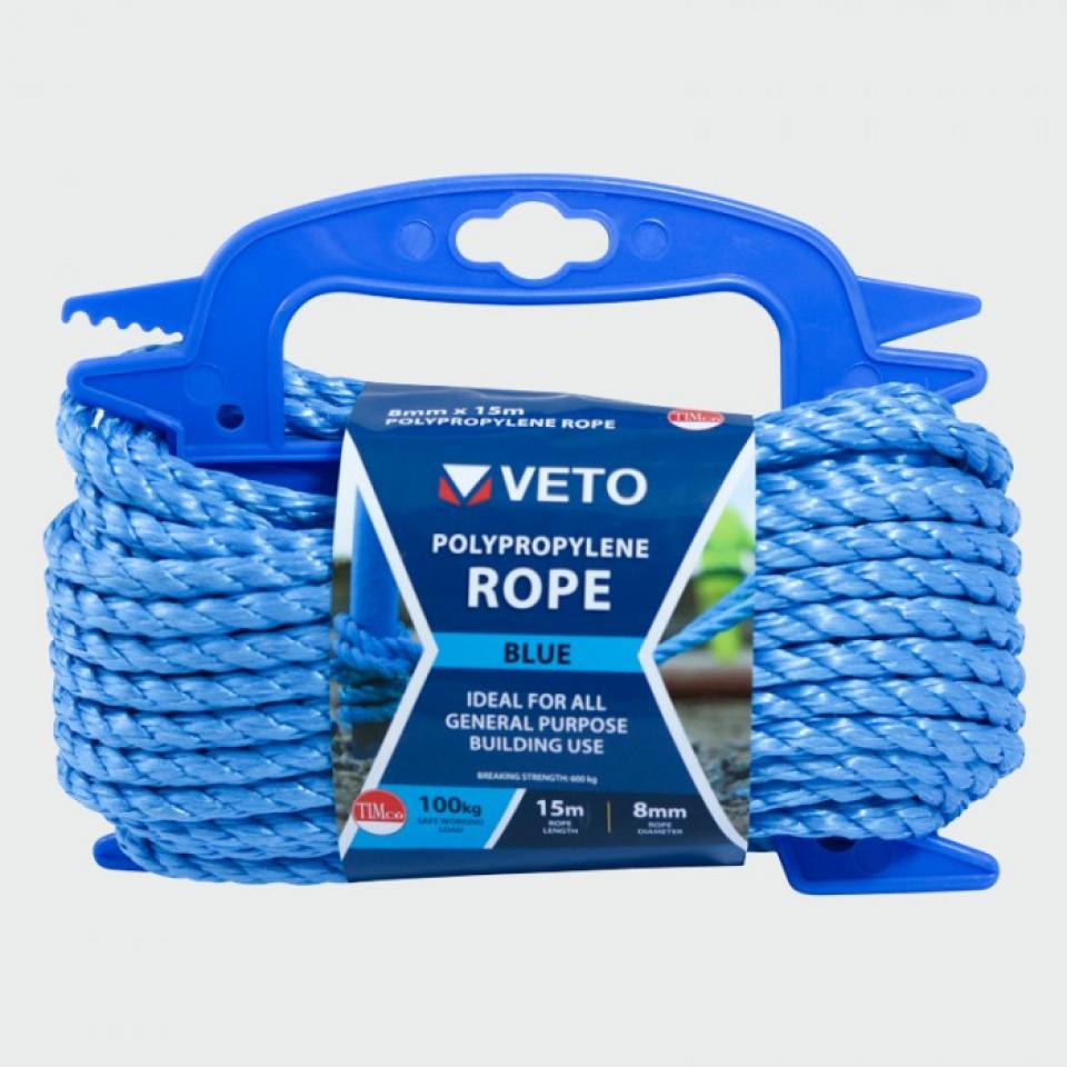 Blue Poly Rope Winder - 8mm by 15m