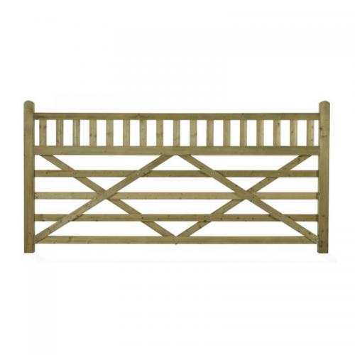 Image for Driveway Gate Equestrian Softwood / Iroko