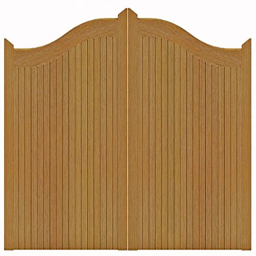 Image for Driveway Gate Swept Manor Softwood / Iroko