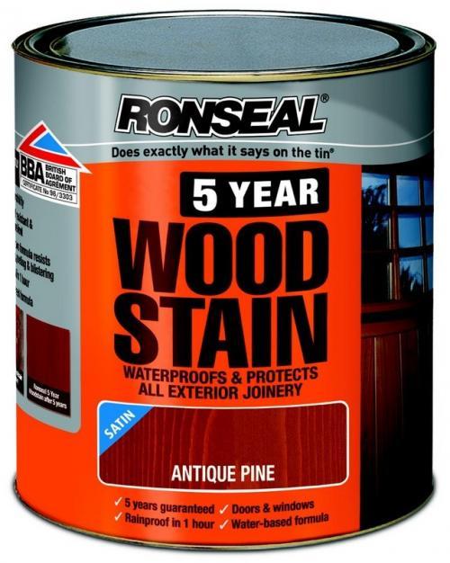 Image for Ronseal - 5yr Wood Stain Ebony - 750ml