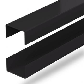 Image for Durapost 1.83m Cross-Rails for Urban Composite Panel Boards - Pack of 2 – Black