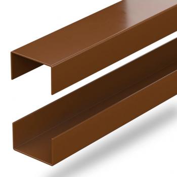 Image for Durapost 1.83m Cross-Rails for Urban Composite Panel Boards - Pack of 2 – Sepia Brown