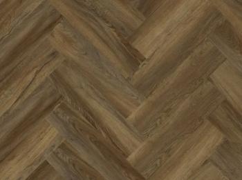 Image for Elka 6mm Rigid Vinyl Flooring Herringbone Texas Oak Dark Brown 0.794 M2